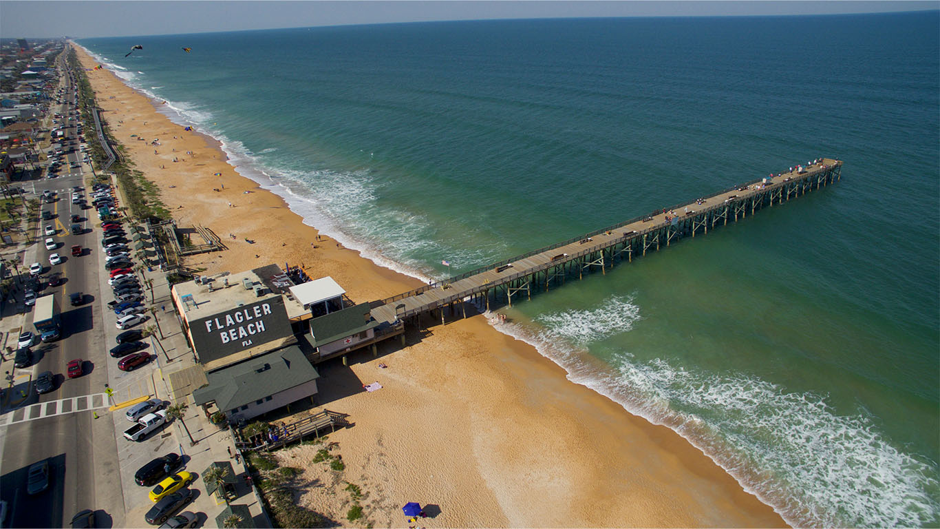 Flagler Beach Pier Aerial View 